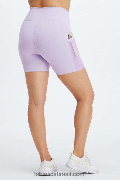 Fabletics ouro frio/fosco 420HR257 on-the-go powerhold cintura alta 6'' curto 6 mulheres