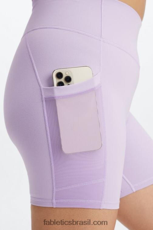 Fabletics ouro frio/fosco 420HR257 on-the-go powerhold cintura alta 6'' curto 6 mulheres