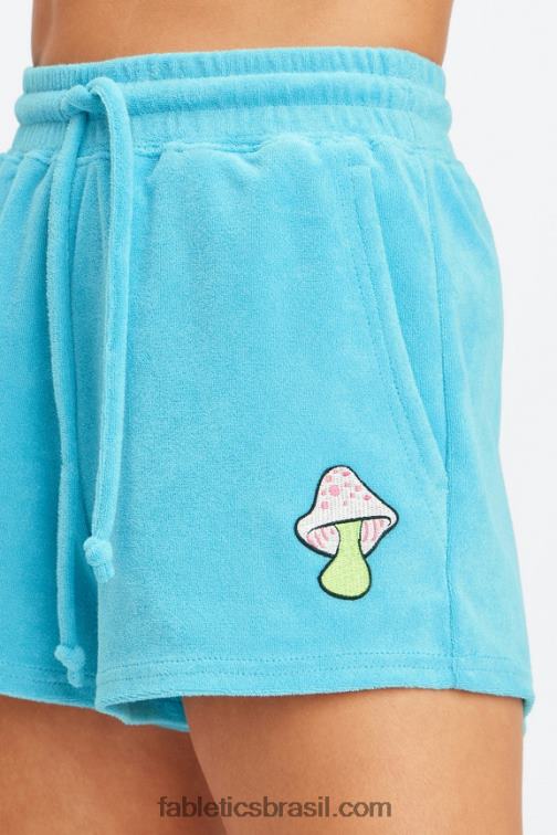 Fabletics paisagem onírica/nuvem de chuva 420HR502 toalha felpuda cogumelo curta mulheres