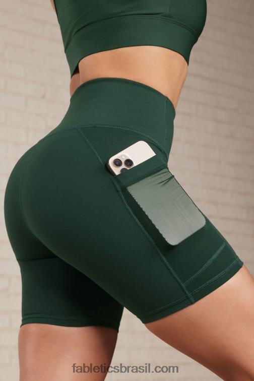 Fabletics pedreira cinza/atômico 420HR254 on-the-go powerhold cintura alta 6'' curto 6 mulheres