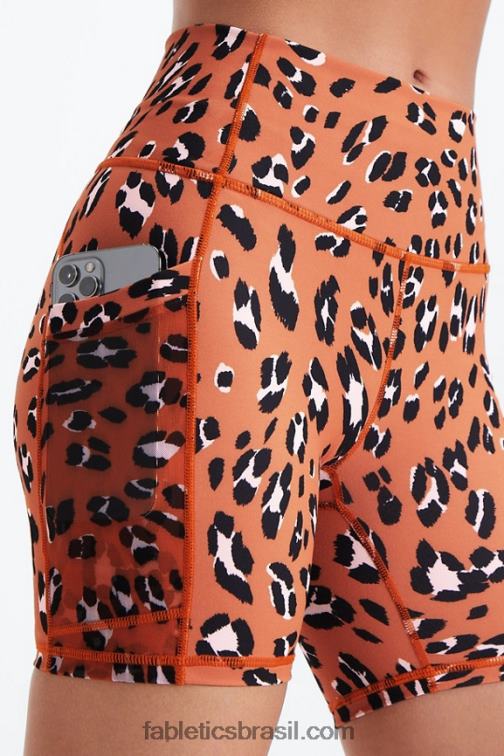 Fabletics pedreira cinza/branco 420HR255 on-the-go powerhold cintura alta 6'' curto 6 mulheres