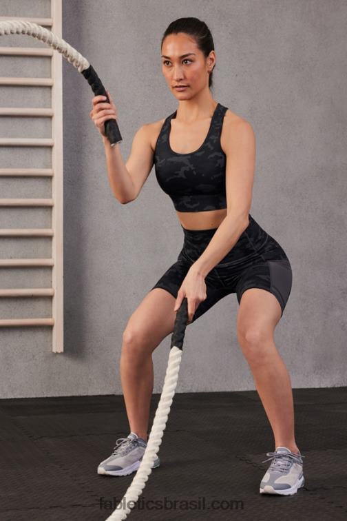 Fabletics pelúcia rosa/calêndula 420HR253 on-the-go powerhold cintura alta 6'' curto 6 mulheres