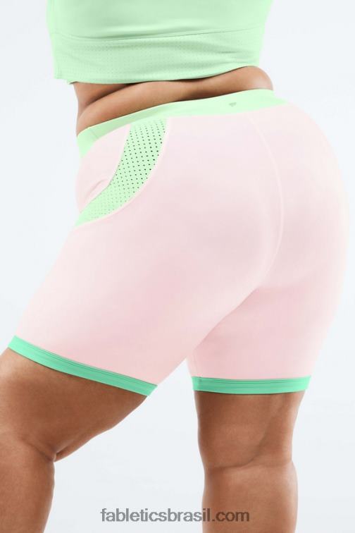 Fabletics pixie/água tropical/babosa 420HR569 shorts motion365 color block cintura alta mulheres