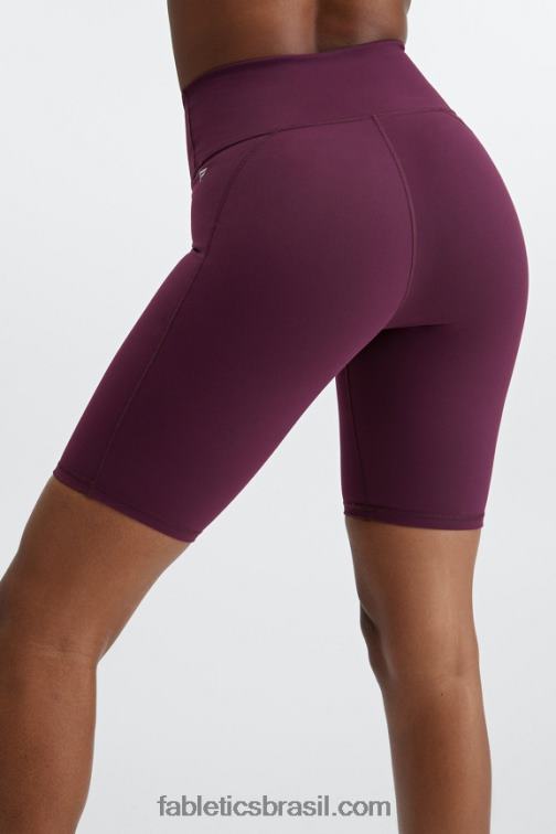 Fabletics ponche rosa/oliva desbotada 420HR337 define powerhold cintura alta 9'' short 18 mulheres