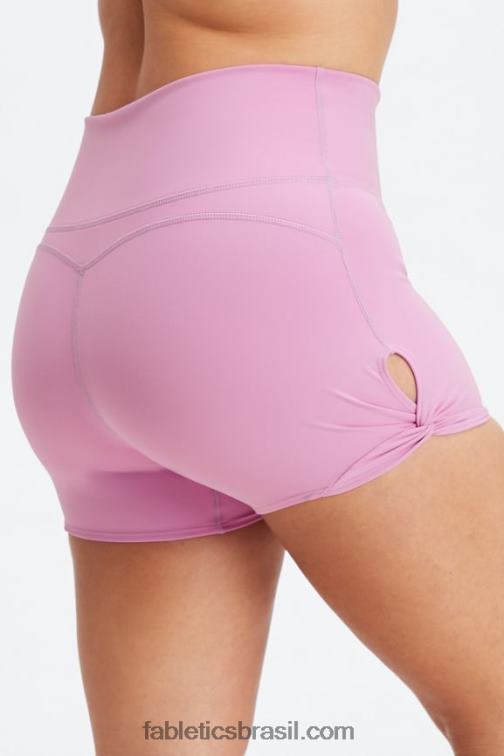 Fabletics preto/micro ponto 420HR438 oasis pureluxe cintura alta twist 3'' short mulheres