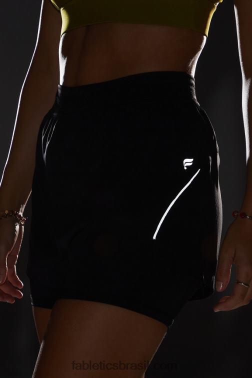 Fabletics preto/prata reflexivo 420HR598 corrida perfurada 5