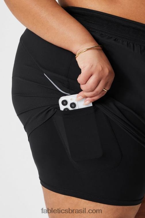 Fabletics preto/prata reflexivo 420HR599 corrida perfurada 5