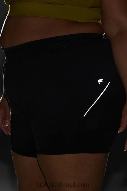 Fabletics preto/prata reflexivo 420HR599 corrida perfurada 5