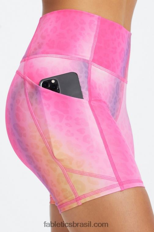 Fabletics íris de ferro/nebulosa 420HR295 oasis pureluxe cintura alta 6'' short 12 mulheres