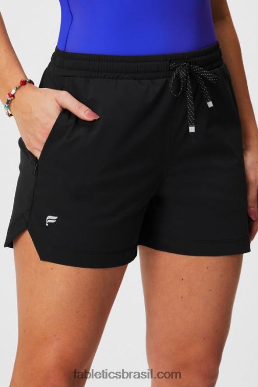 Fabletics rosa fluorescente/preto 420HR600 aquele curto 3'' mulheres
