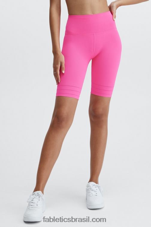 Fabletics runyon/nuvem rosa 420HR514 short cintura alta 9'' em malha esculpida mulheres