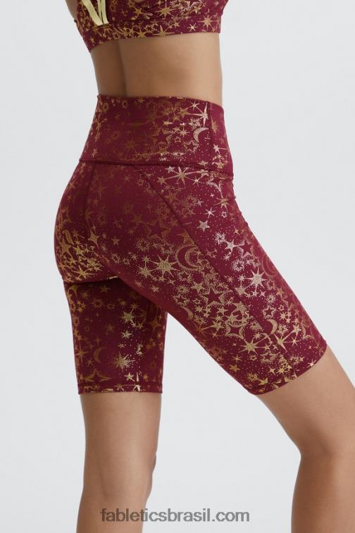 Fabletics sândalo/caqui/prata reflexiva 420HR339 define powerhold cintura alta 9'' short 19 mulheres