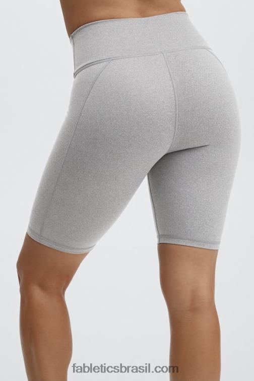 Fabletics sândalo/caqui/prata reflexiva 420HR340 define powerhold cintura alta 9'' short 19 mulheres