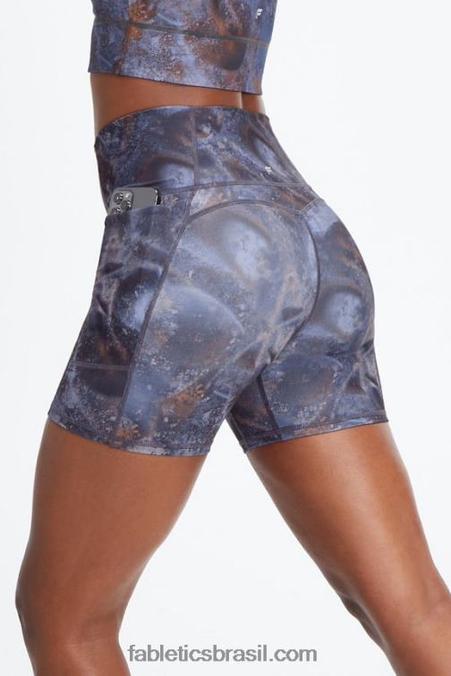 Fabletics safári/ rosa do deserto 420HR469 short cintura alta oasis pureluxe 5'' mulheres