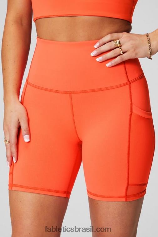 Fabletics sequóia/tom rosa 420HR390 powerhold ultra hw 6'' curto em movimento mulheres
