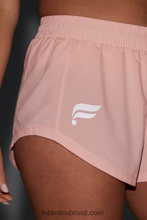 Fabletics shell macio/logotipo reflexivo 420HR455 velocidade máxima cintura média corrida curta mulheres