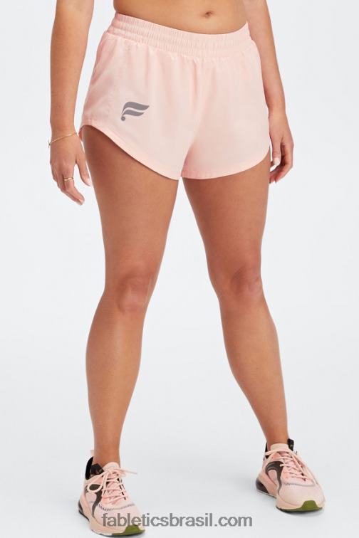 Fabletics shell macio/logotipo reflexivo 420HR455 velocidade máxima cintura média corrida curta mulheres