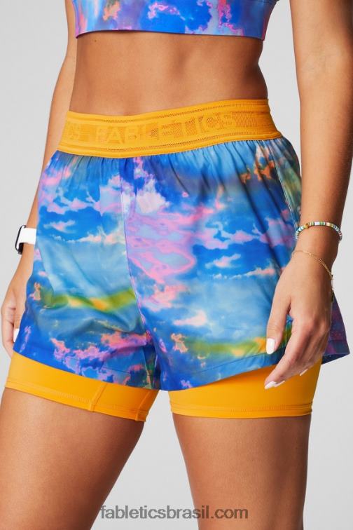 Fabletics sufocante/sol da tarde/prata reflexiva 420HR595 corrida perfurada 5