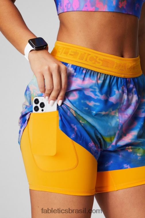 Fabletics sufocante/sol da tarde/prata reflexiva 420HR595 corrida perfurada 5