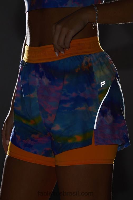 Fabletics sufocante/sol da tarde/prata reflexiva 420HR595 corrida perfurada 5