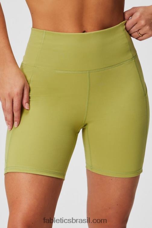 Fabletics tapioca/rosa de pelúcia 420HR288 oasis pureluxe cintura alta 6'' short 10 mulheres