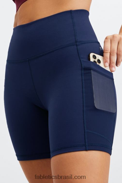 Fabletics terra/piscina/névoa coral 420HR260 on-the-go powerhold cintura alta 6'' curto 7 mulheres
