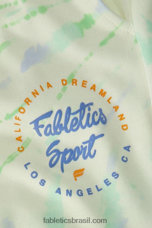 Fabletics tie dye spin/gráfico 420HR231 shorts de moletom terry go-to leves mulheres