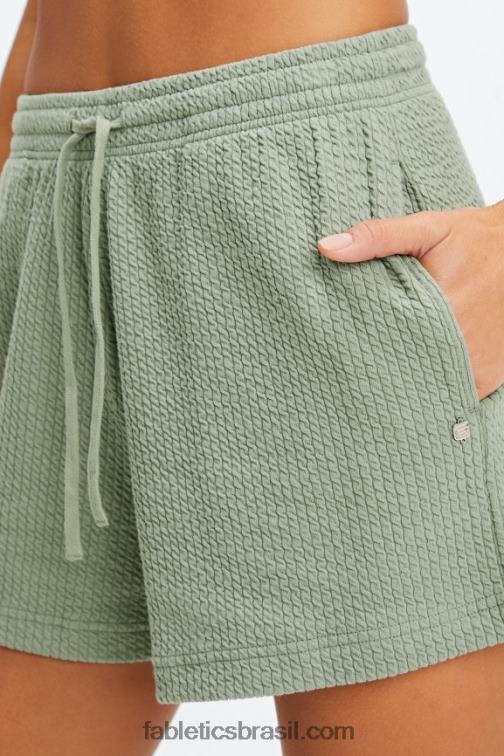 Fabletics tigresa de cacau/logotipo de cacau 420HR483 short cintura alta em tricot mulheres
