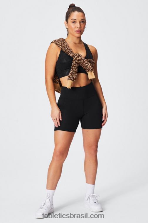 Fabletics tonal azul celeste/maçã azeda 420HR292 oasis pureluxe cintura alta 6'' short 11 mulheres