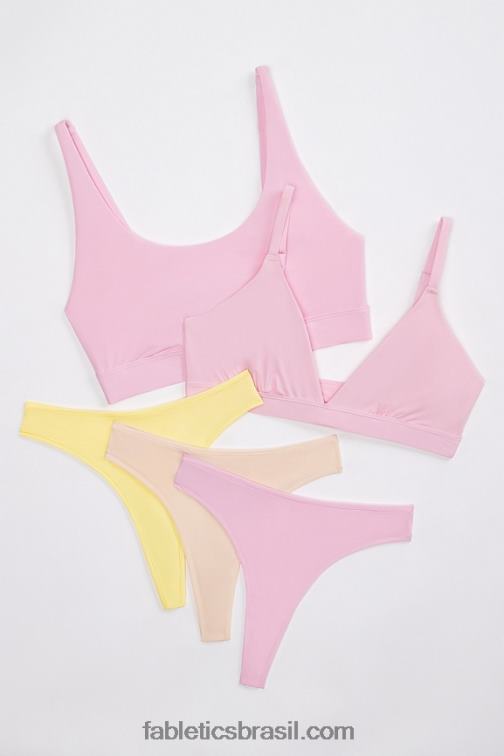 Fabletics garota brilhante 420HR2880 becalm pacote de 5 peças mulheres