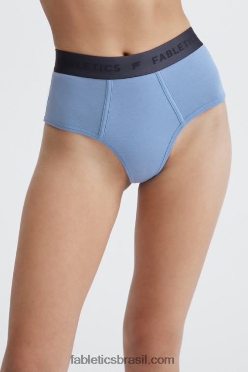 Fabletics azul holandês 420HR2872 Calcinha cintura alta 24-7 mulheres