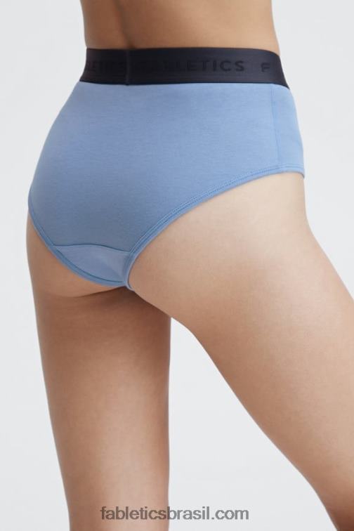 Fabletics azul holandês 420HR2872 Calcinha cintura alta 24-7 mulheres