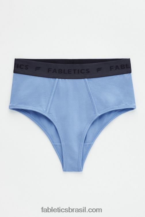 Fabletics azul holandês 420HR2872 Calcinha cintura alta 24-7 mulheres