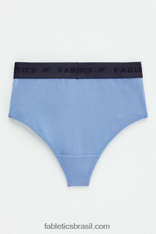 Fabletics azul holandês 420HR2872 Calcinha cintura alta 24-7 mulheres