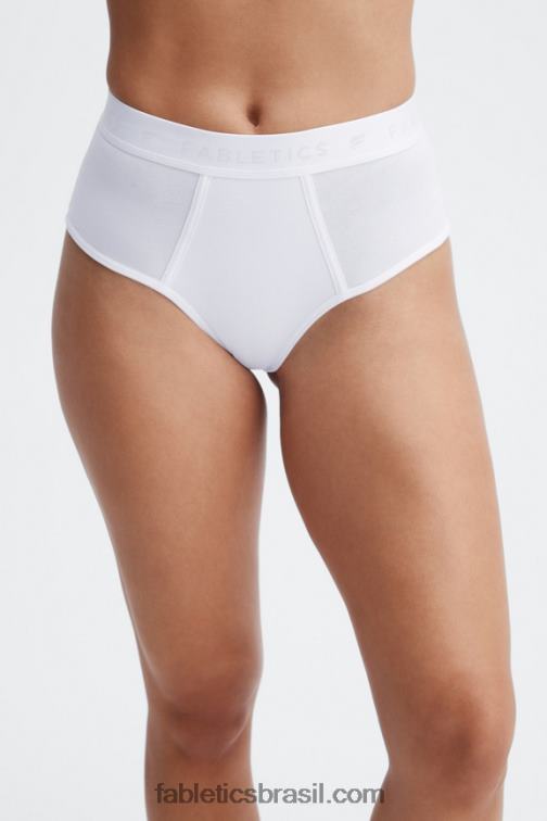 Fabletics branco 420HR2860 Calcinha cintura alta 24-7 mulheres