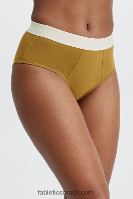 Fabletics bronze escuro 420HR2867 Calcinha cintura alta 24-7 mulheres