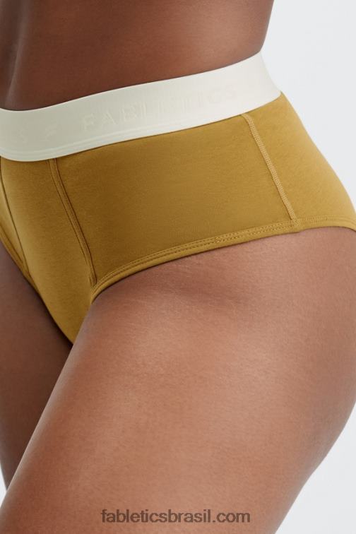 Fabletics bronze escuro 420HR2867 Calcinha cintura alta 24-7 mulheres