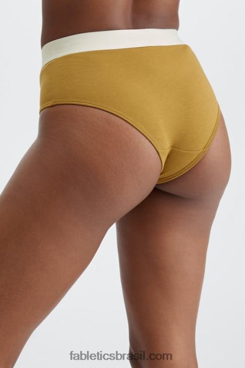 Fabletics bronze escuro 420HR2867 Calcinha cintura alta 24-7 mulheres