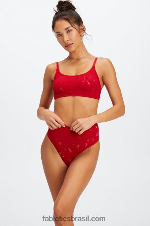 Fabletics cereja doce 420HR2895 calcinha atrevida de renda sem costura mulheres