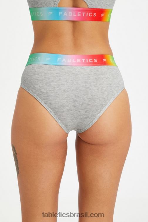 Fabletics cinza claro 420HR2862 24/7 orgulho short de cintura alta mulheres