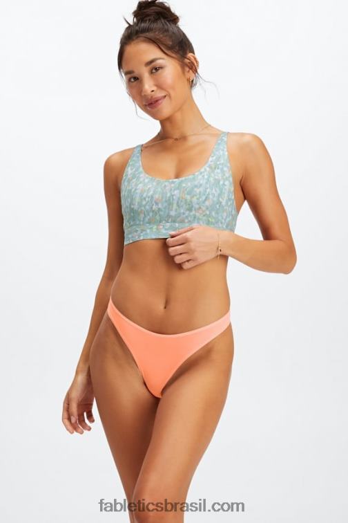 Fabletics coral 420HR2845 tanga de toque fino mulheres