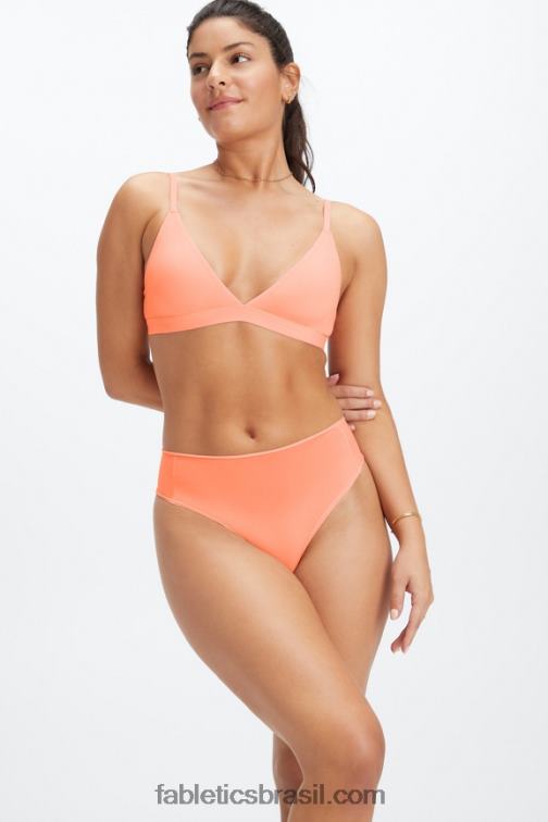 Fabletics coral 420HR2882 tanga cintura alta toque fino mulheres