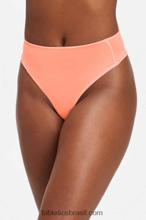 Fabletics coral 420HR2882 tanga cintura alta toque fino mulheres