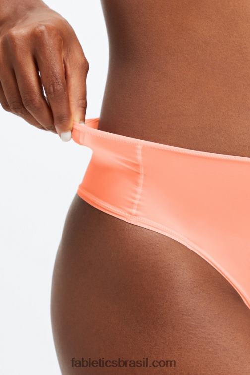 Fabletics coral 420HR2882 tanga cintura alta toque fino mulheres