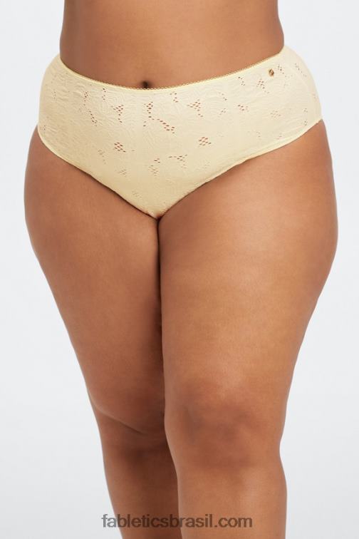 Fabletics garça/lima desbotada 420HR2898 calcinha atrevida de renda sem costura mulheres