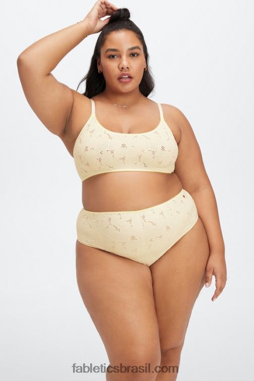 Fabletics garça/lima desbotada 420HR2898 calcinha atrevida de renda sem costura mulheres