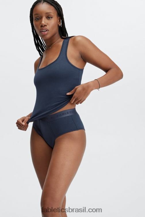 Fabletics marinho clássico 420HR2871 Calcinha cintura alta 24-7 mulheres