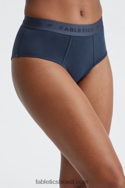Fabletics marinho clássico 420HR2871 Calcinha cintura alta 24-7 mulheres