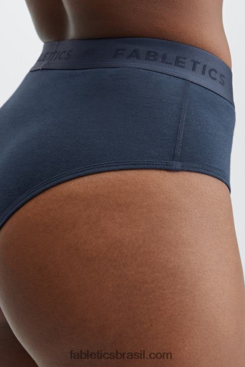 Fabletics marinho clássico 420HR2871 Calcinha cintura alta 24-7 mulheres