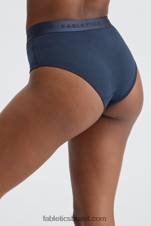 Fabletics marinho clássico 420HR2871 Calcinha cintura alta 24-7 mulheres